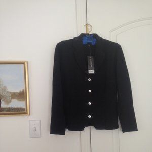 Jones New York wool knit black blazer